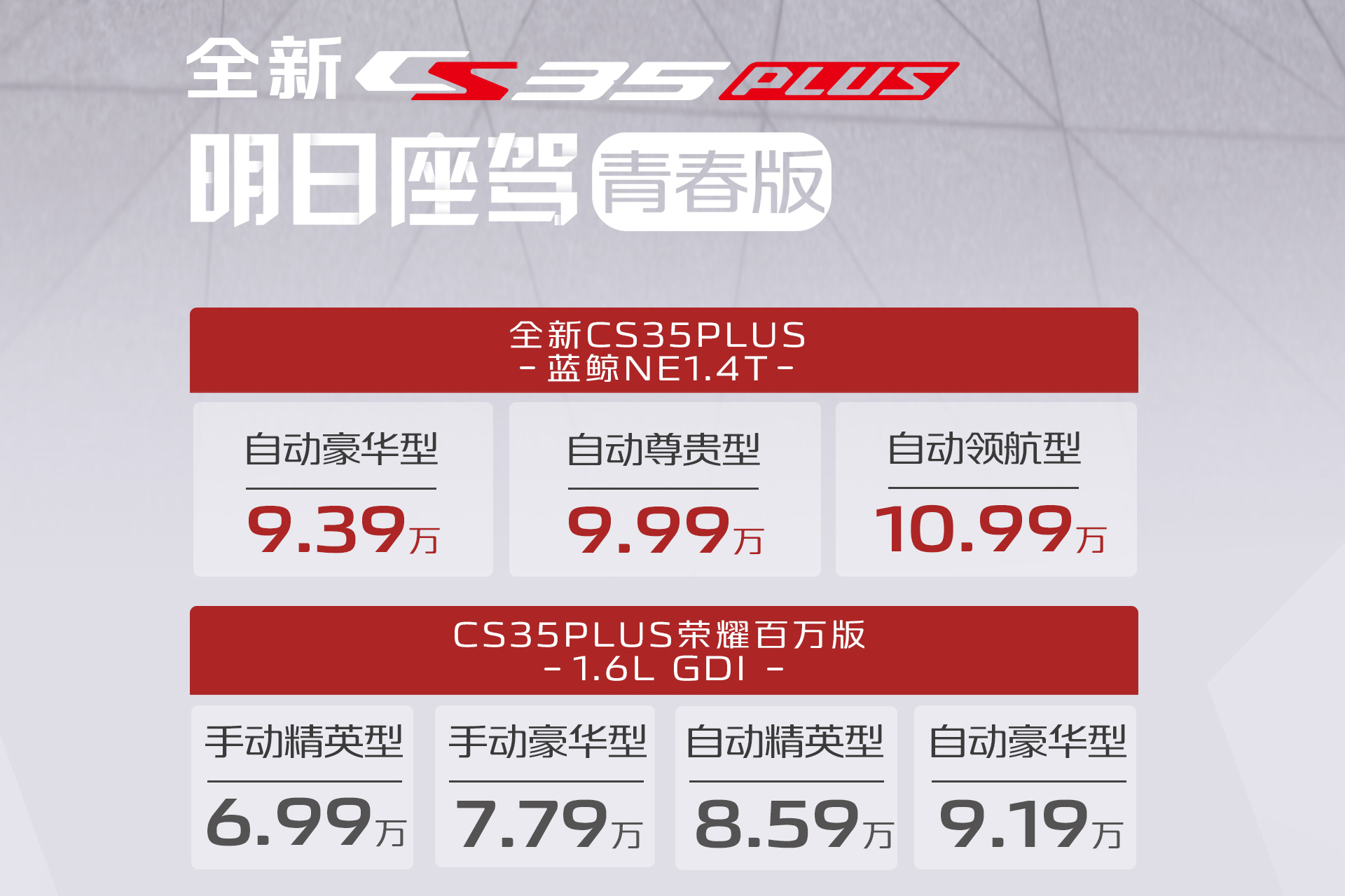 新款长安CS35 PLUS上市 售价6.99-10.99万